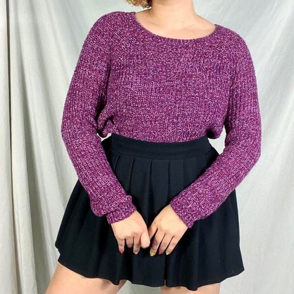 Y2K magenta knit sweater💜💖